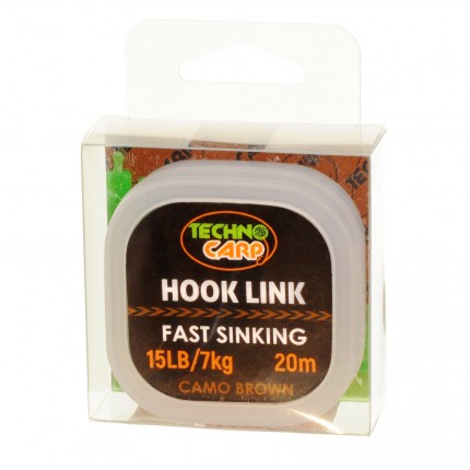 Поводочный материал без оплетки Camo Brown 15lb/7кг 20m