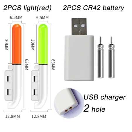2 Подсветки на удилища с Батарейками + USB на 2 выхода